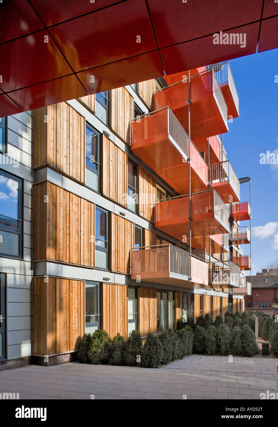 Adelaide Wharf Schlüssel Arbeiter Apartments, Shoreditch, London, außen Stockfoto