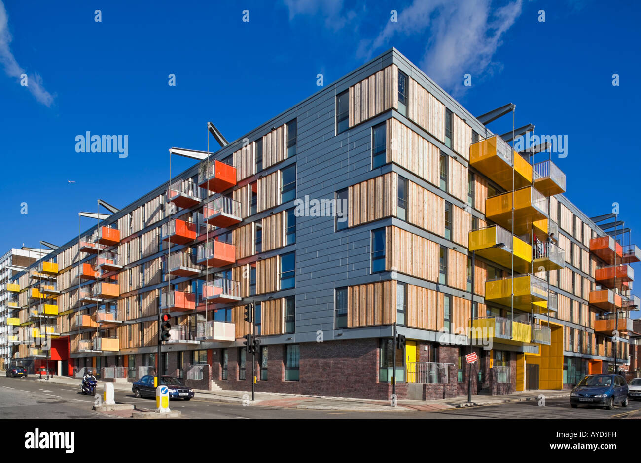 Adelaide Wharf Schlüssel Arbeiter Apartments, Shoreditch, London, außen Stockfoto