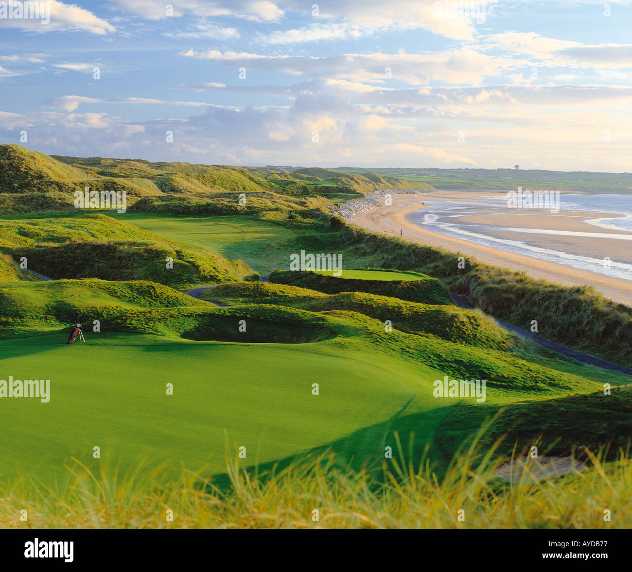 irische Küste Golfplatz auf der malerischen Atlantik-Küste, Europas westlichste Golf Links-Course, der Herausforderung, Golf, Stockfoto