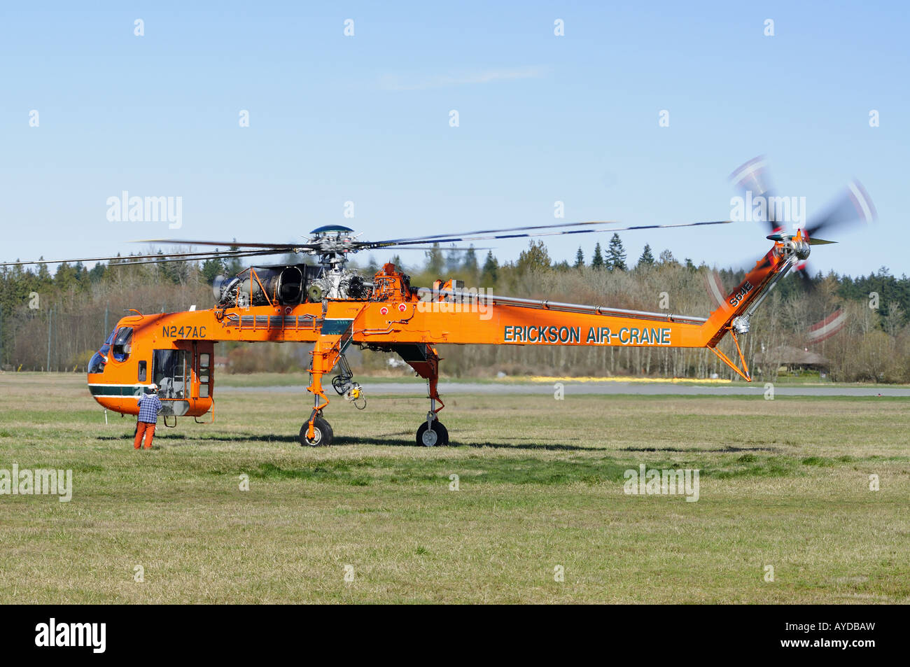 Sikorsky S-64E Skycrane den Spitznamen "Jerry" Stockfoto