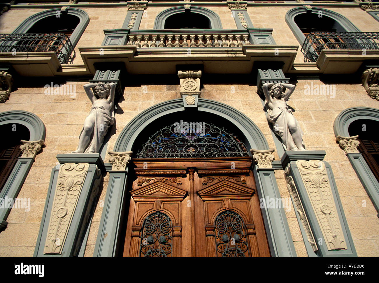 Puerto Rico Ponce Stadt Plaza de Las Delicias Casa Armstrong Proventud Stockfoto