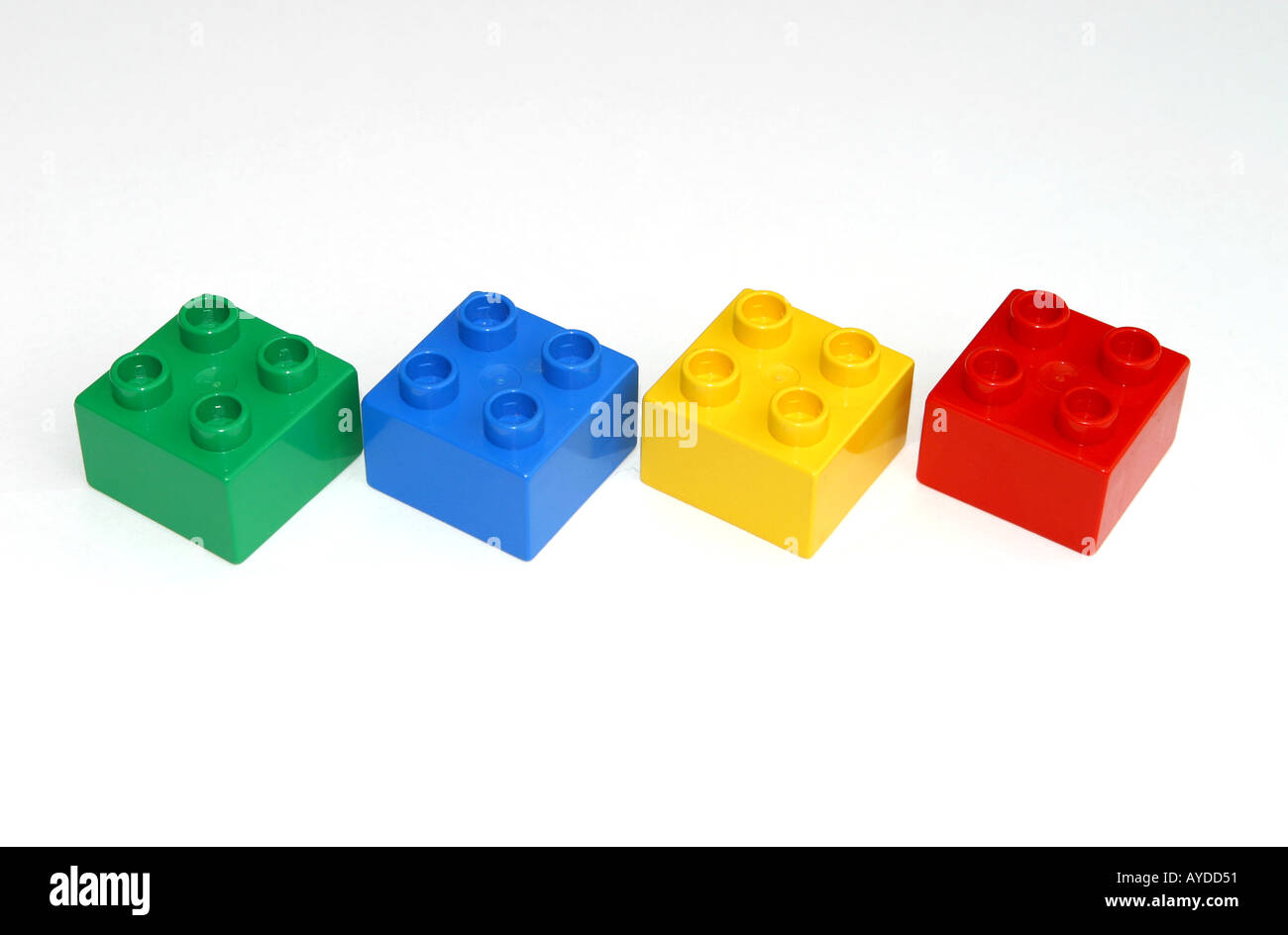 Childs Kunststoff Bausteine Stockfoto