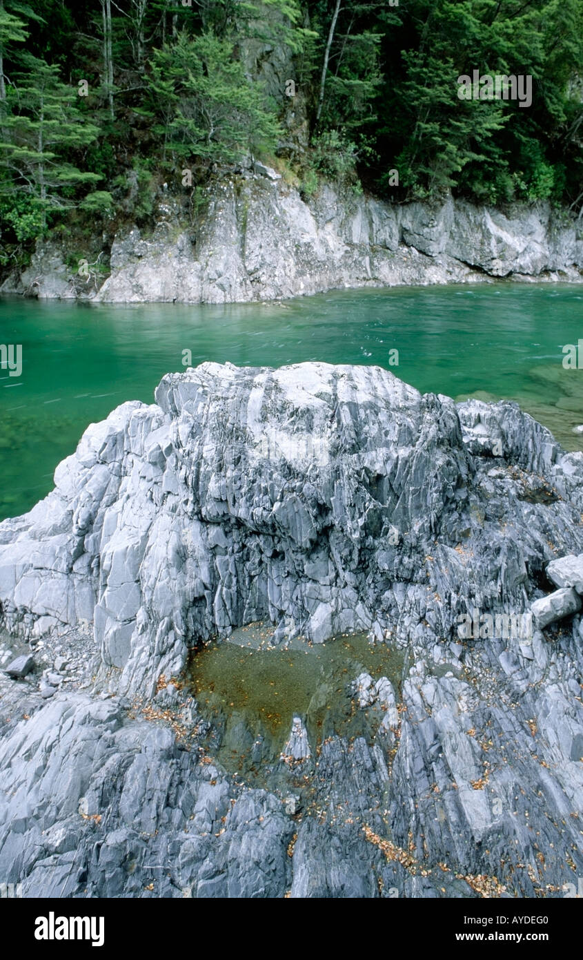 Greenstone Fluss Otago Neuseeland Südinsel Stockfoto