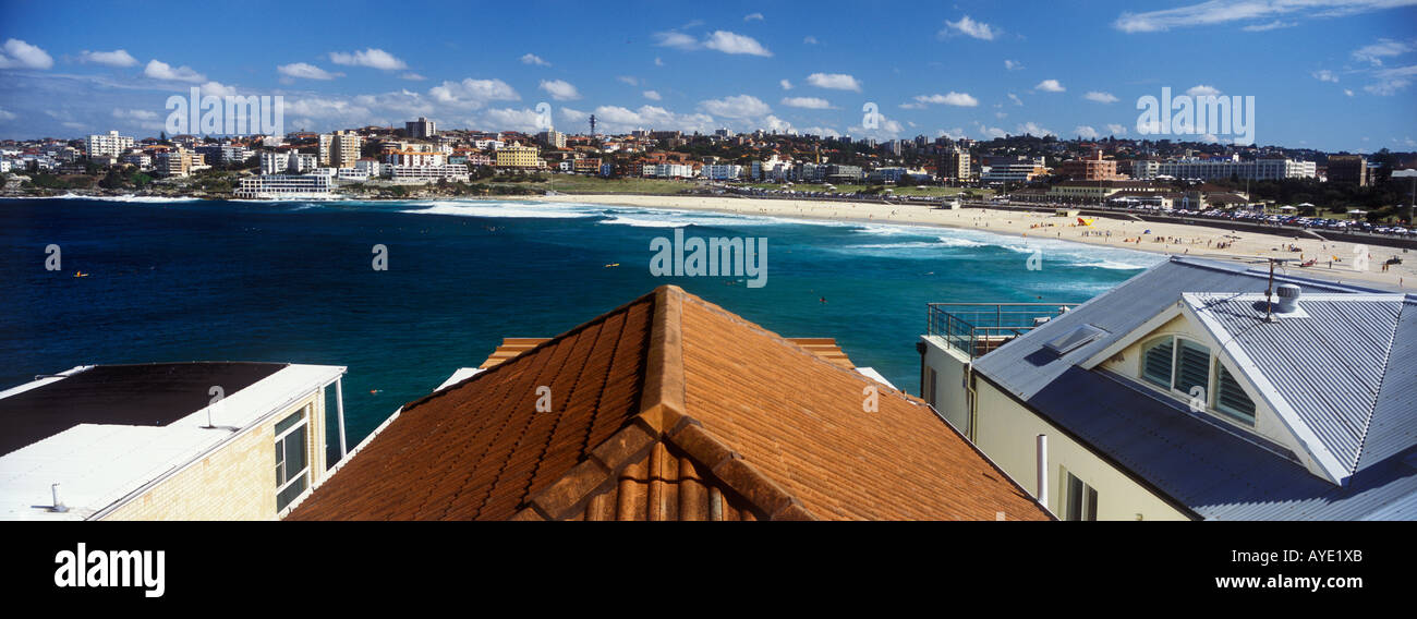 Bondi Beach Sydney New South Wales Australien Panorama Stockfoto