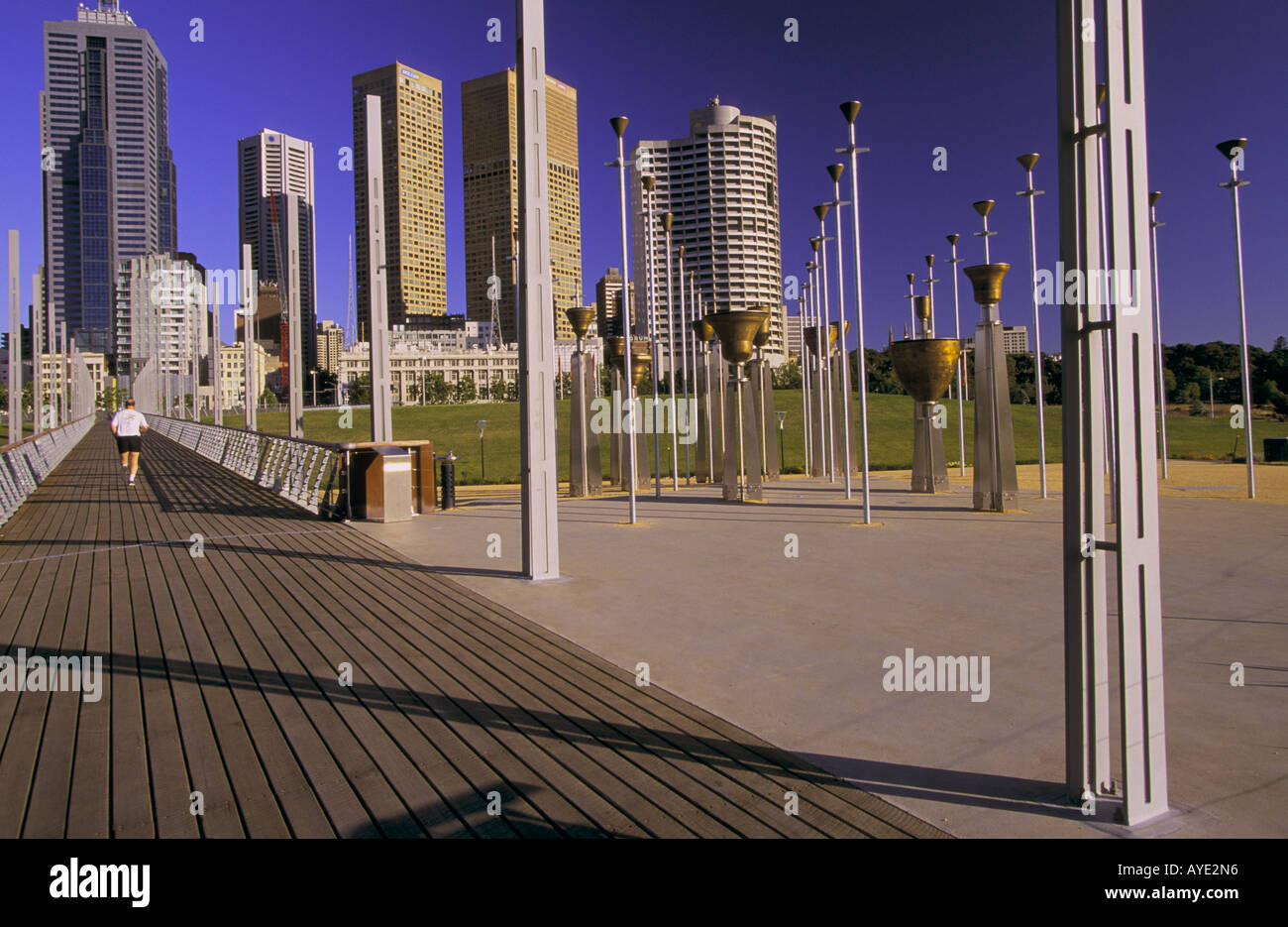 Birrarung Marr Park, Melbourne Australien, Stockfoto