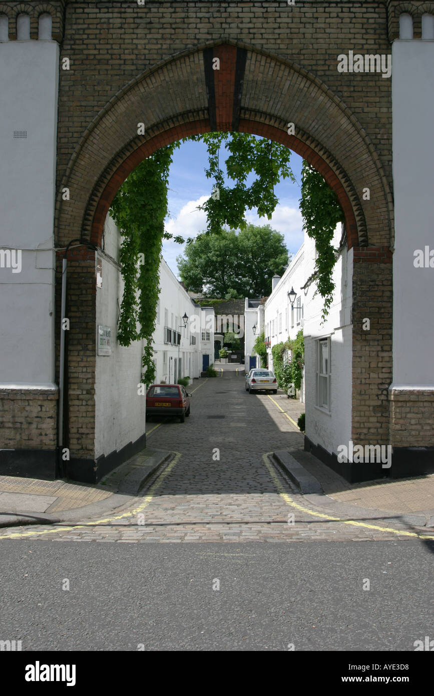 Mews Häuser in Belgravia London Stockfoto
