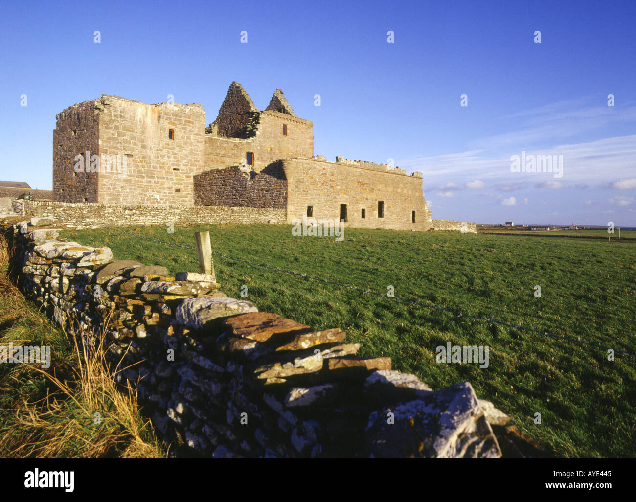 dh Noltland Castle WESTRAY ORKNEY ruiniert Historic Scotland Wasserburg von Gilbert Balfour Stockfoto