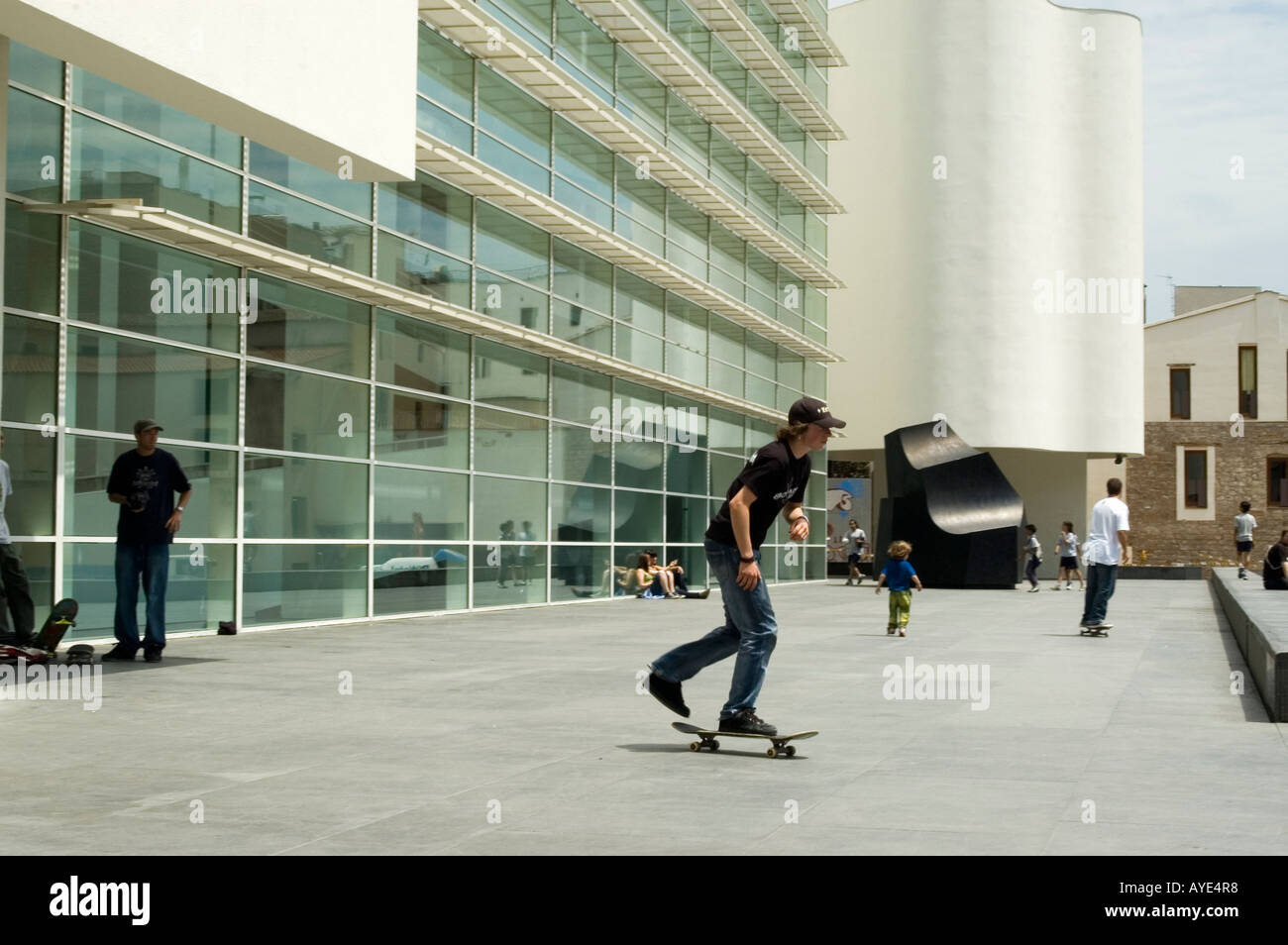 Museu Kunstwerke Contemporani de Barcelona MACBA (Museum für zeitgenössische Kunst). Barcelona Stadt. Spanien Stockfoto