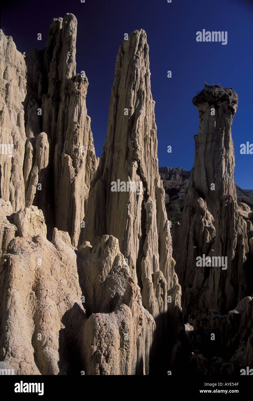 Tal der Mond Sediment Erosion Türme in der Nähe der Stadt La Paz Bolivien Stockfoto