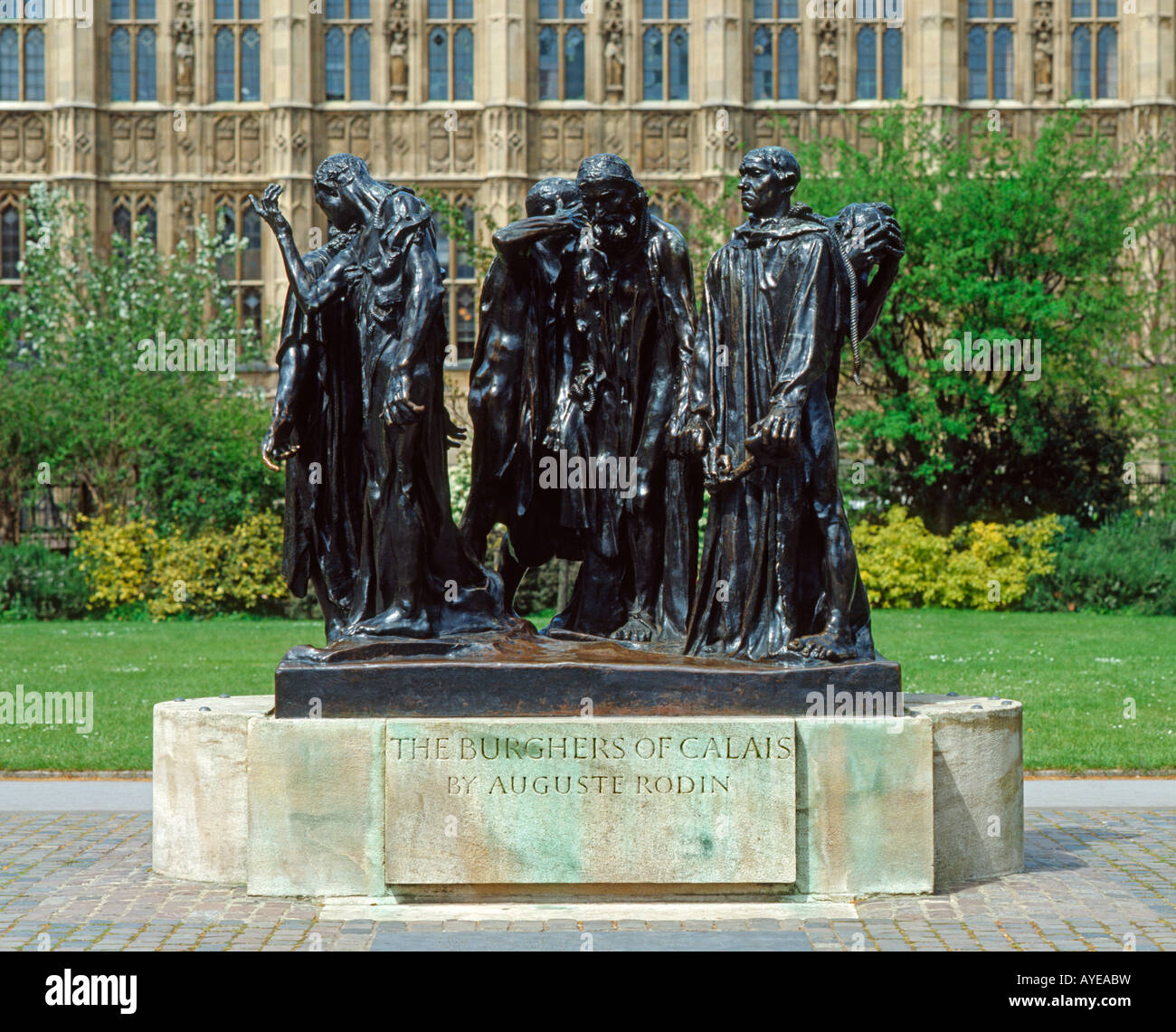 Die Bürger von Calais, Auguste Rodin Skulptur, London, UK. Stockfoto