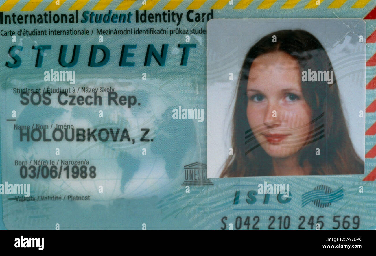 Studentenausweis Stockfoto