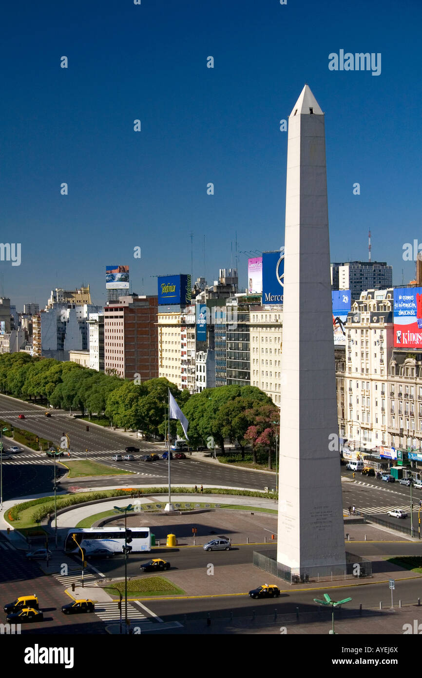 Obelisk in der Plaza De La Republica in Buenos Aires Argentinien Stockfoto