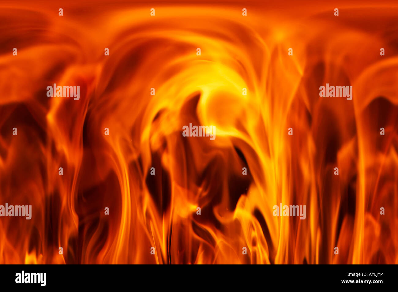 Schuss von Feuer und Flammen Stockfoto