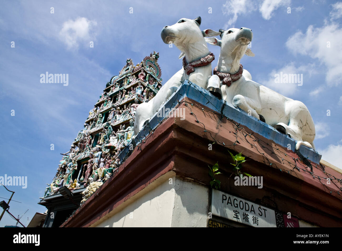 Pagoda Street indische Tempel Stockfoto