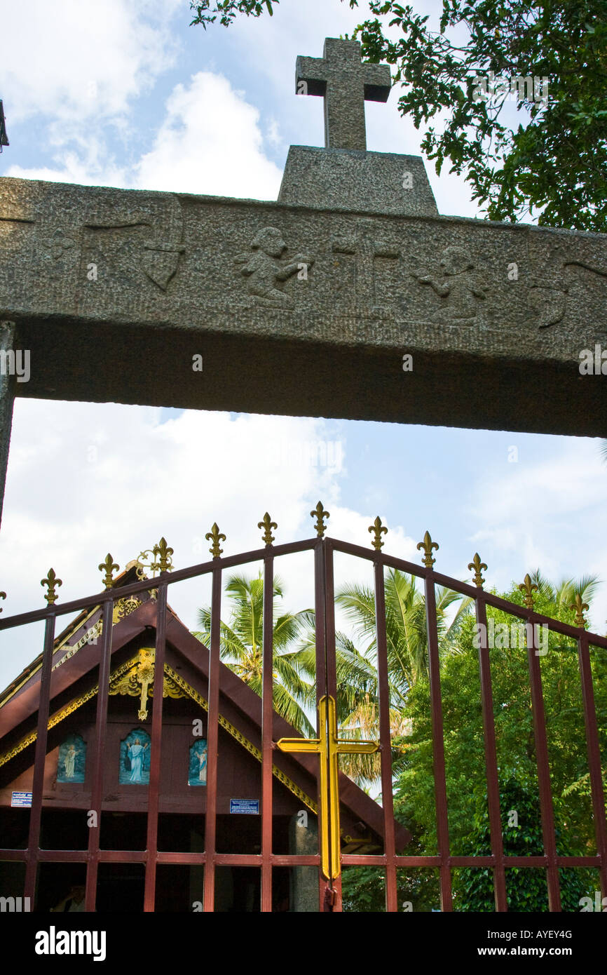 St. Mary Church in Tamil Nadu Indien von einigen geglaubt eines der Kirchen gegründet von Saint Thomas Stockfoto