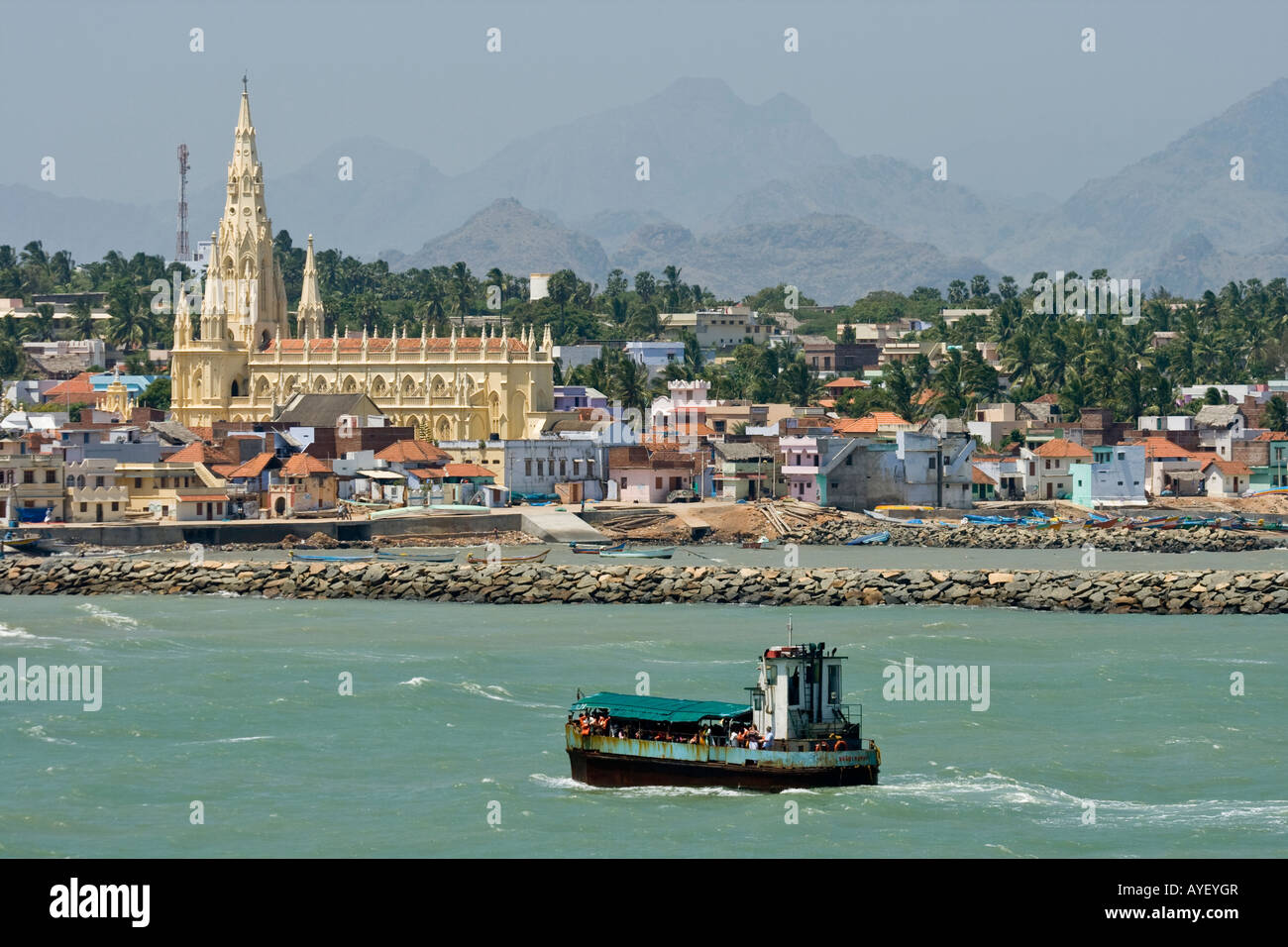Christian Church an der Küste in Kanyakumari Südindien Stockfoto