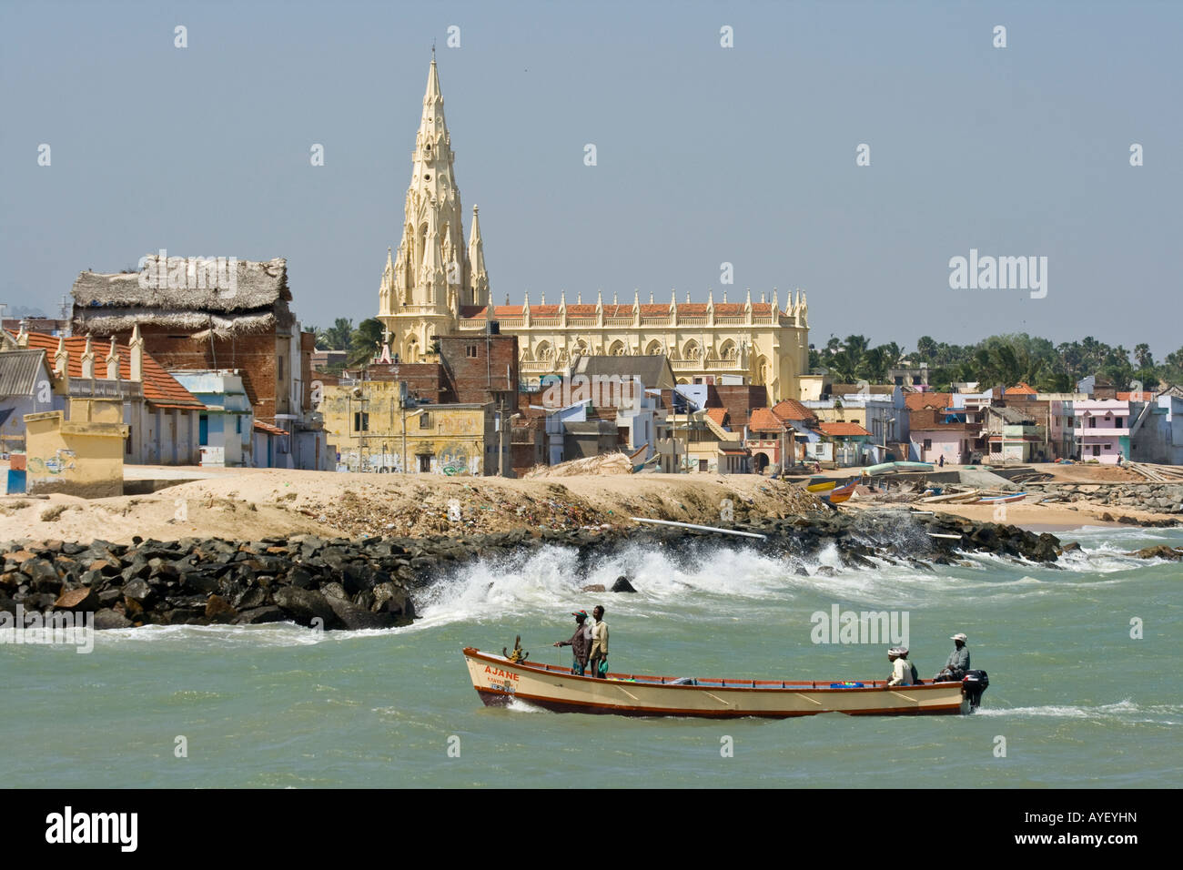 Christian Church an der Küste in Kanyakumari Südindien Stockfoto