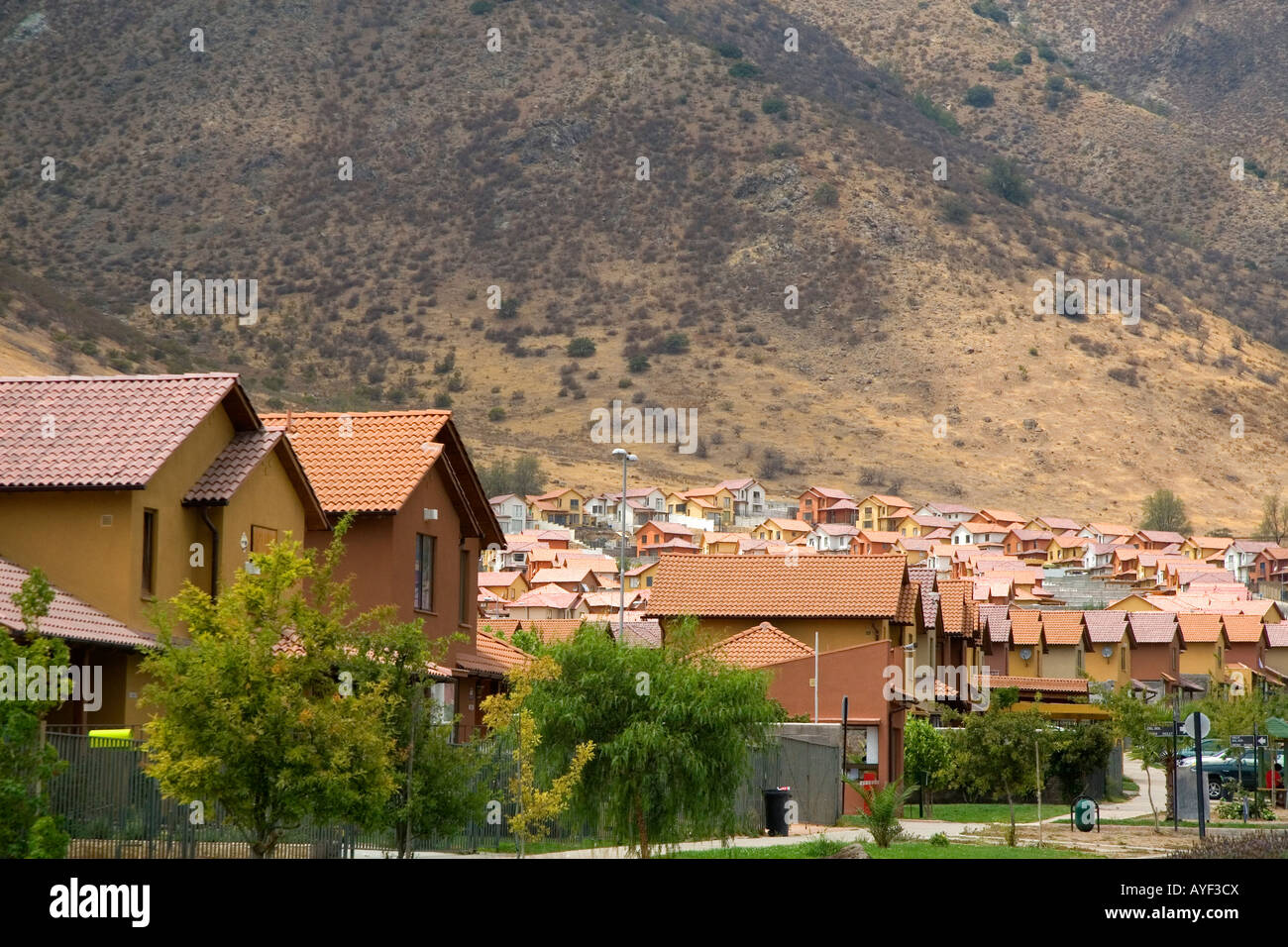 Wohnsiedlung in der Nähe von Santiago Chile Stockfoto