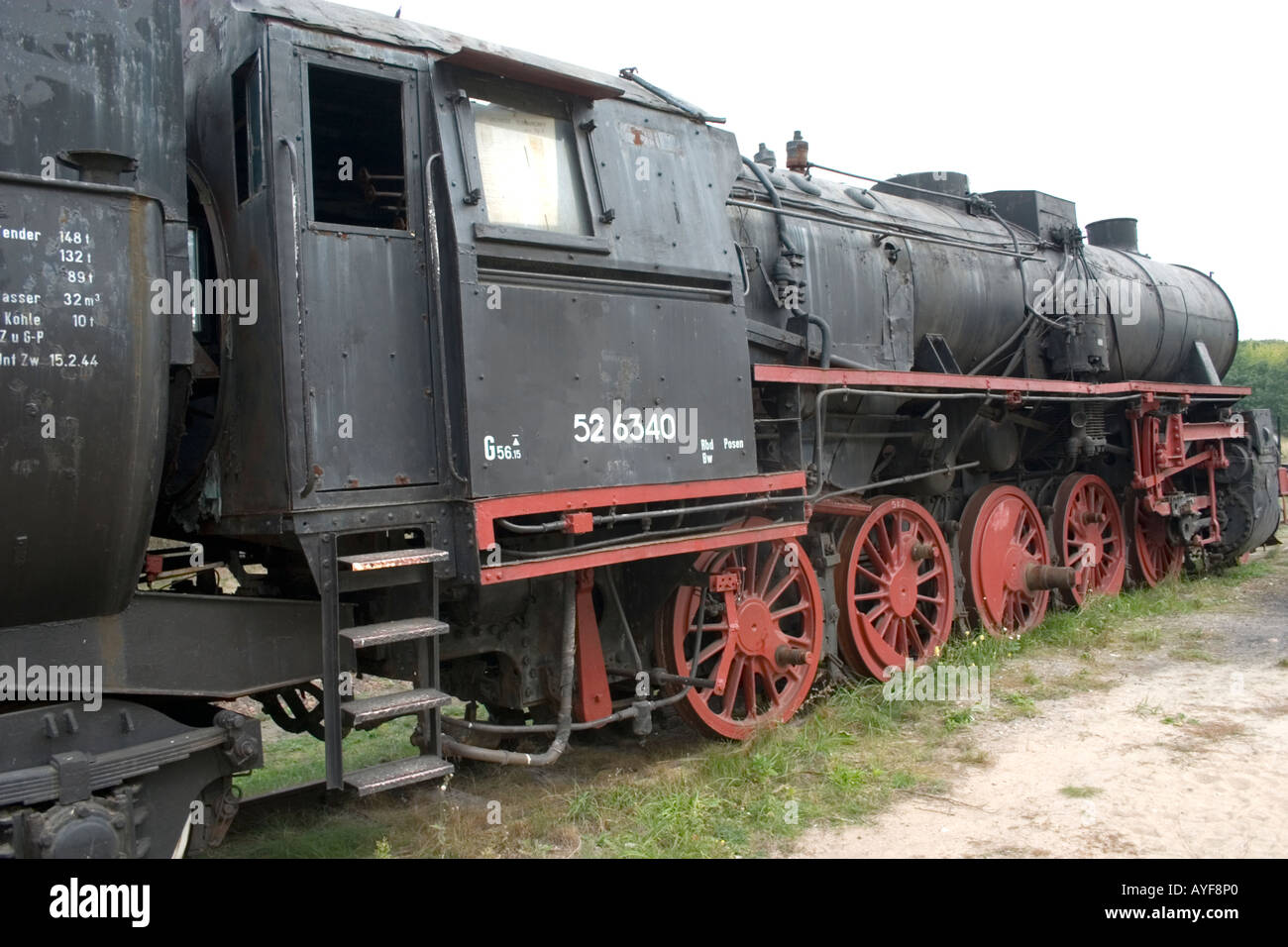 Eisenbahn-Motor bei Radegast Station wo 200.000 Juden nach Auschwitz und anderen Vernichtungslagern geschickt wurden. Lodz Polen Stockfoto