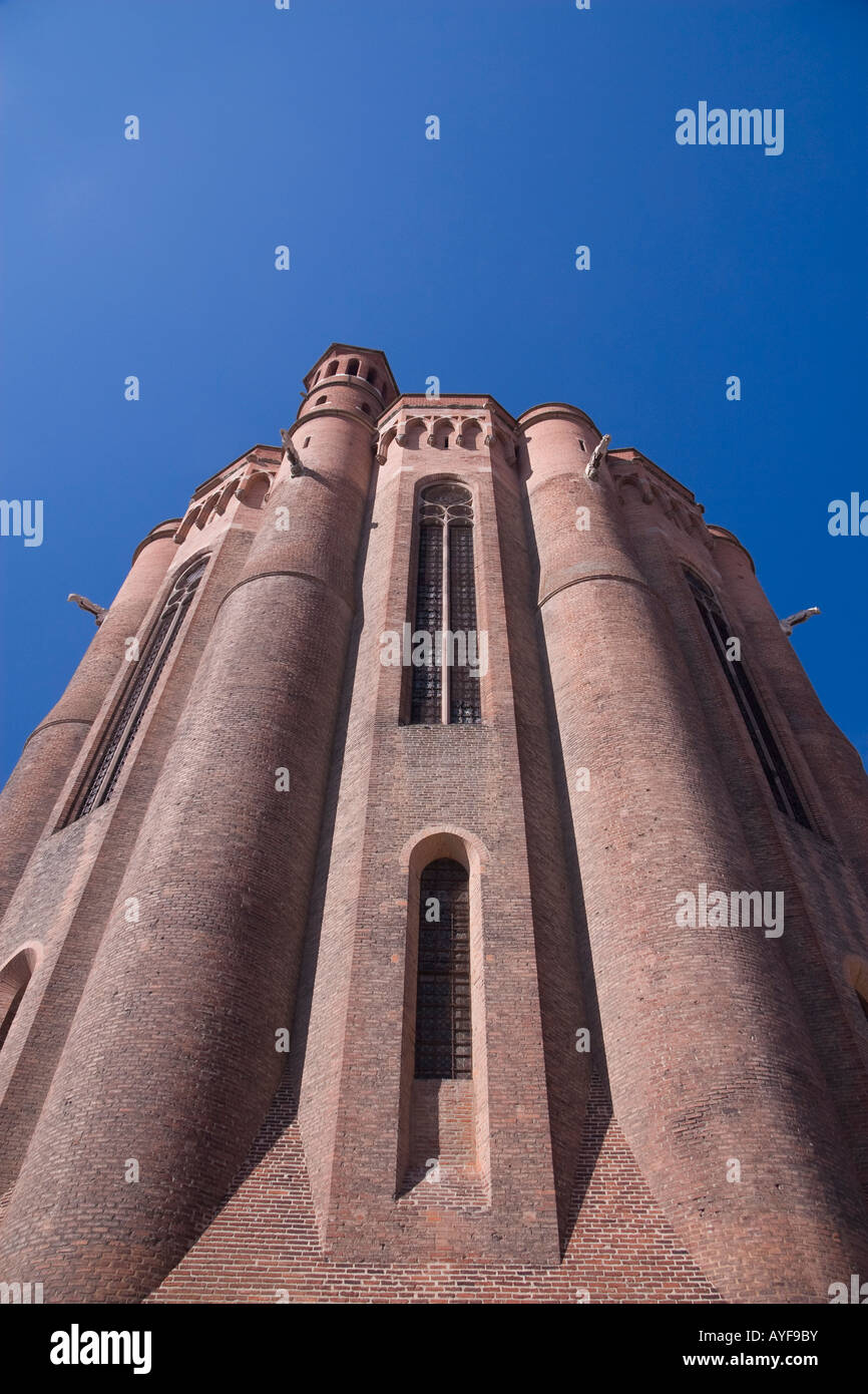 Imposante Aussicht auf die Kathedrale von Albi Stockfoto