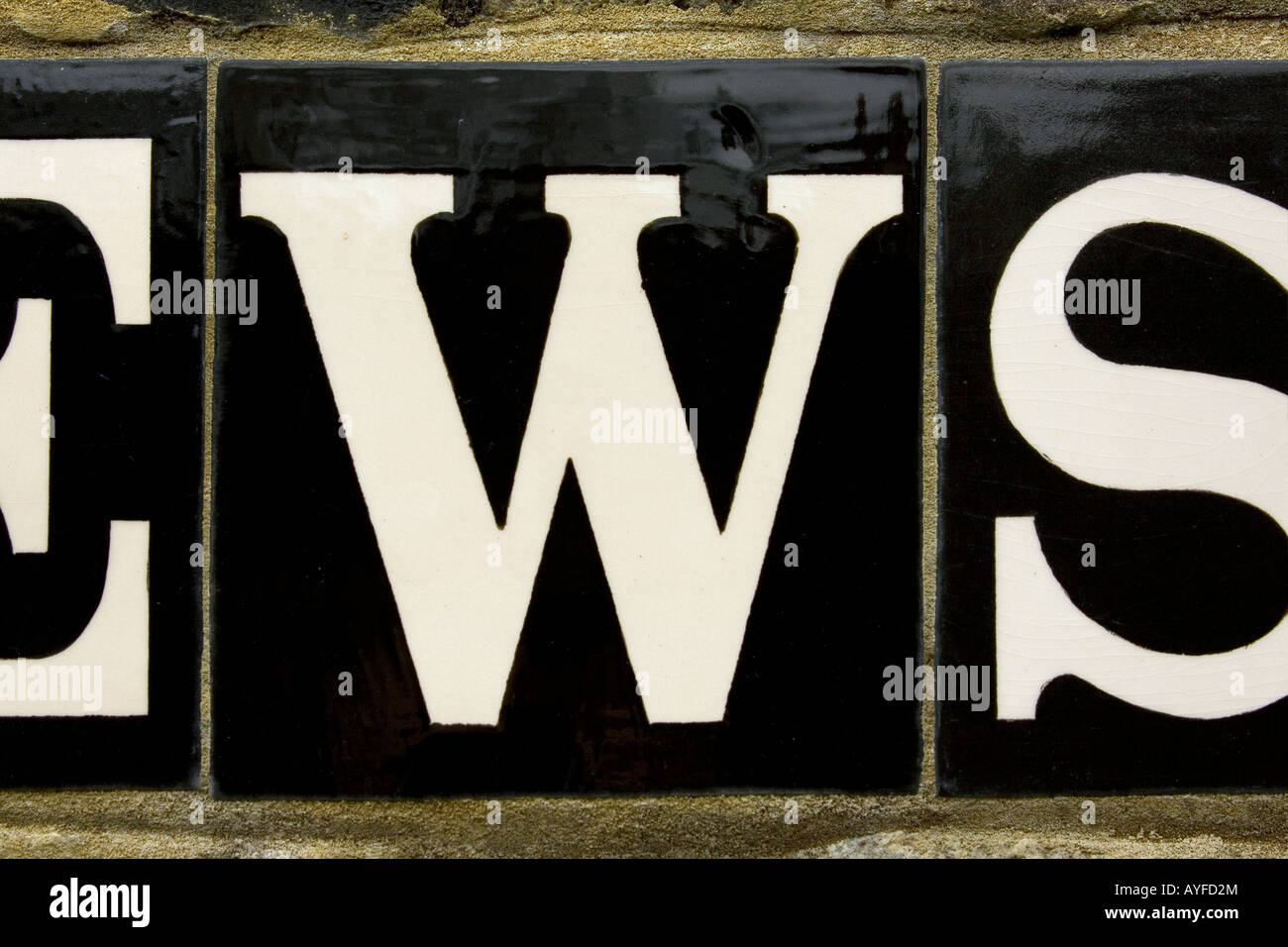 Der Buchstabe W von Straßenschild London England UK Stockfoto