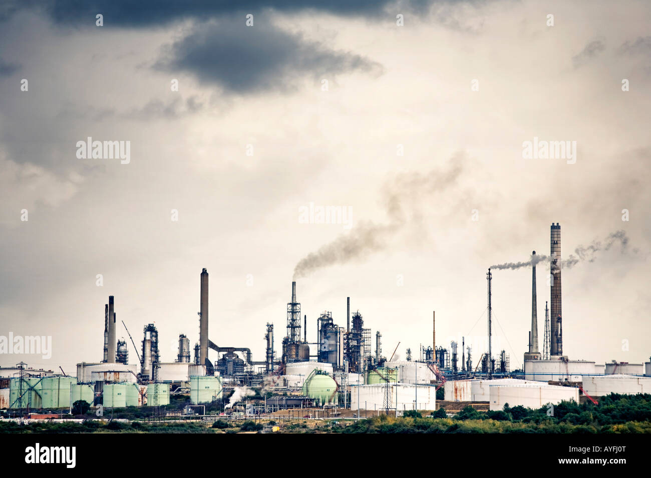 Fawley Ölraffinerie, Hampshire, England Stockfoto