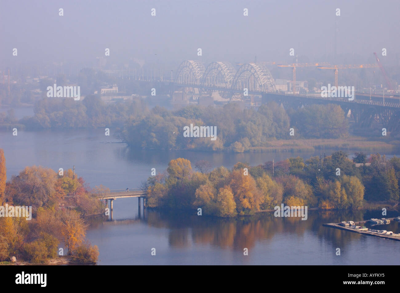 Dnepr Flusses in Kiew Stockfoto Dnepr Flusses in Kiew Stockfoto