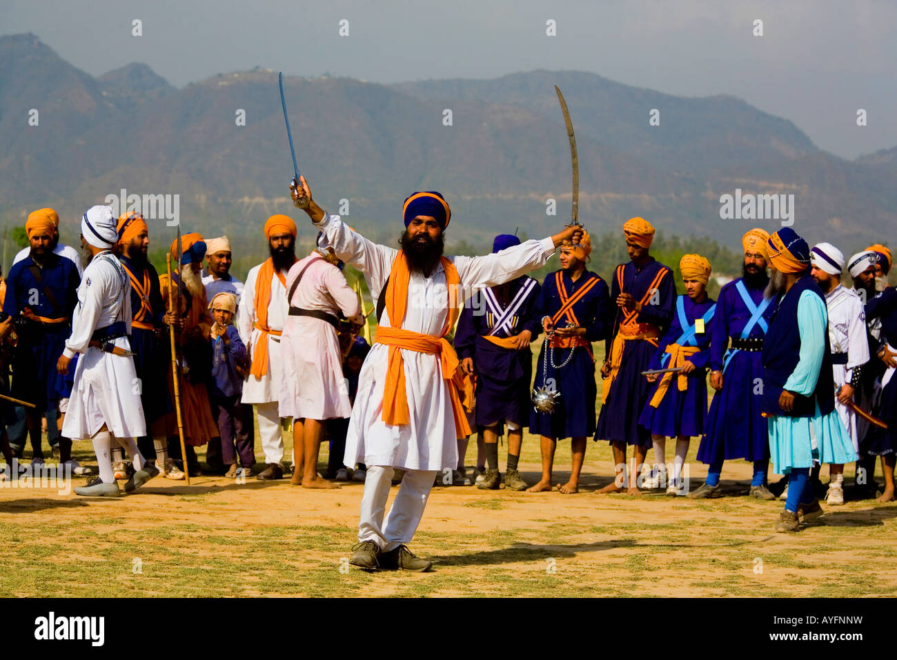 Sikh in Hollamohalla Festival, Anandpursahib, Punjab, Indien Stockfoto