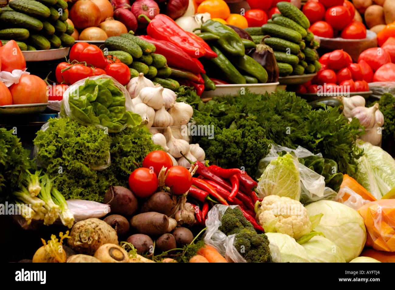 Gemüsemarkt Stockfoto