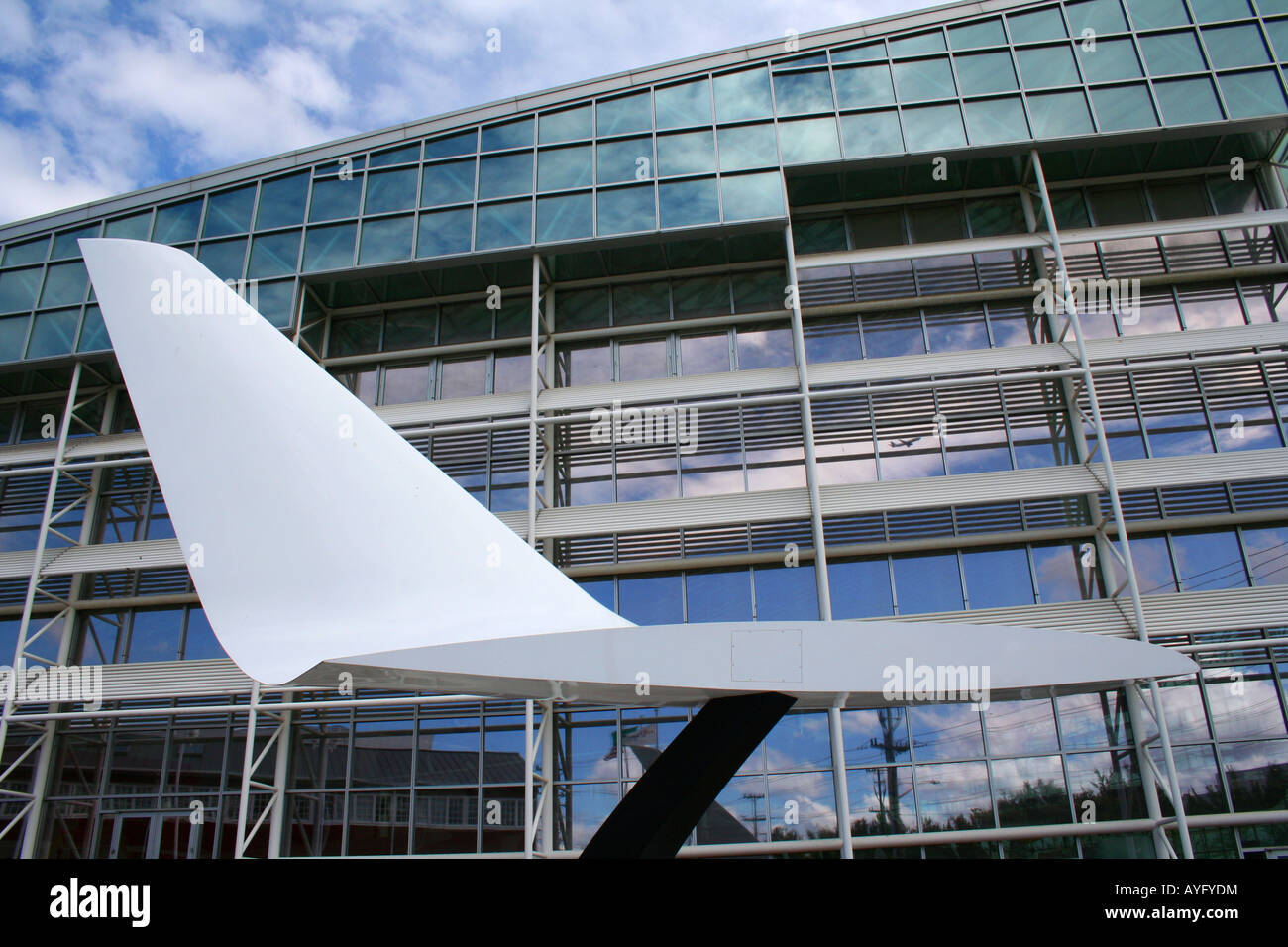 Aeronautische Bildmaterial außerhalb der Museum of Flight in Seattle Stockfoto