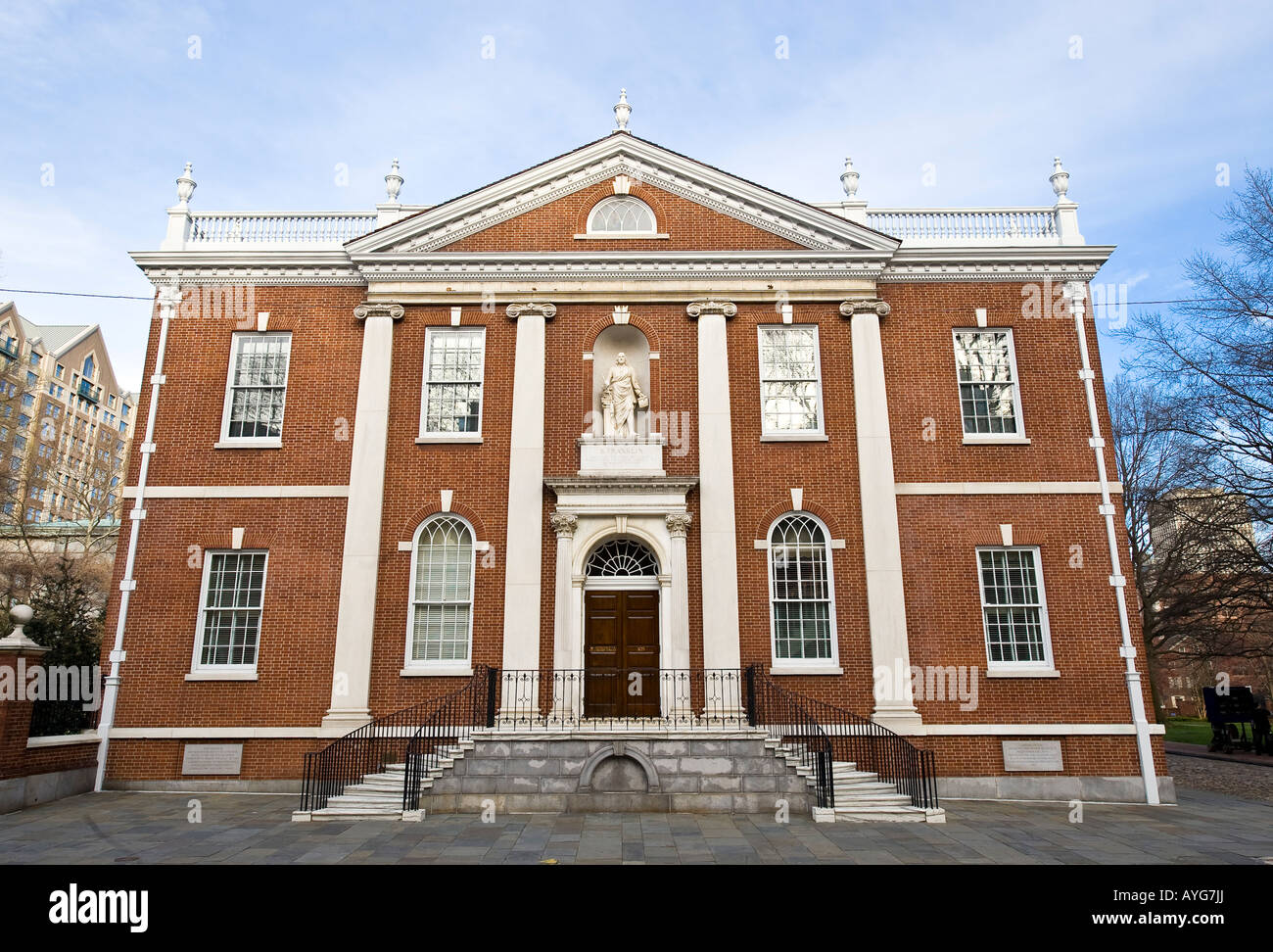 Bibliothekssaal Philadelphia PA Reproduktion 1954 von der ursprünglichen 1789 gründete die Bibliothek von Ben Franklin. Stockfoto