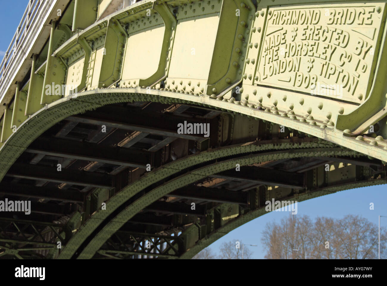 Bogen von Richmond Eisenbahnbrücke, überqueren die Themse bei Richmond