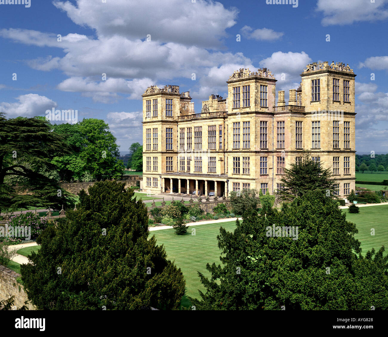 Hardwick hall parklandschaft Fotos und Bildmaterial in hoher