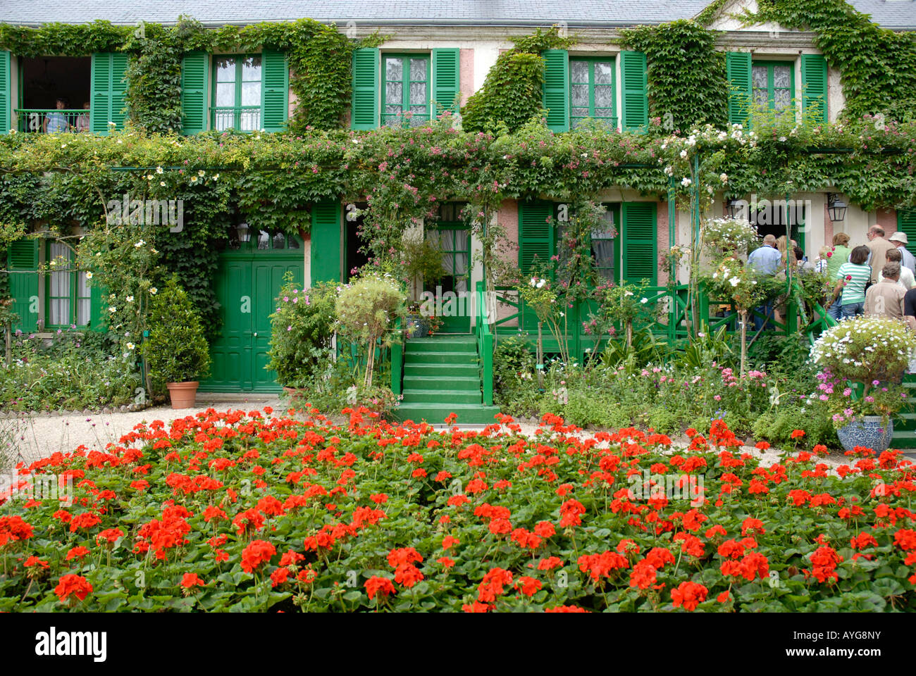 Das Clos Normand Haus Von Claude Monet Garten Franzosischen Impressionistischen Malers 1840 1926 Giverny Normandie Frankreich Stockfotografie Alamy