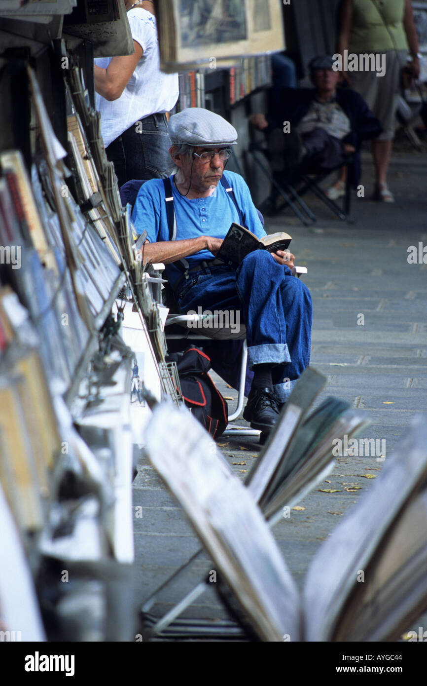 Malerei-Markt linken Ufer, Paris, Frankreich Stockfoto