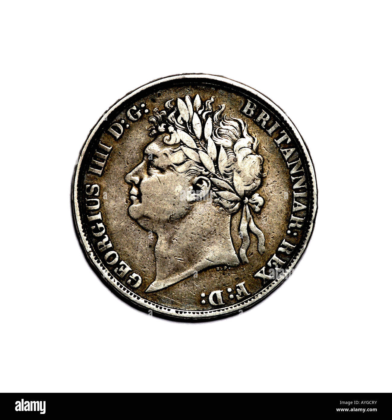 "GEORGE IV KRONE 1821 VORDERSEITE" Stockfoto