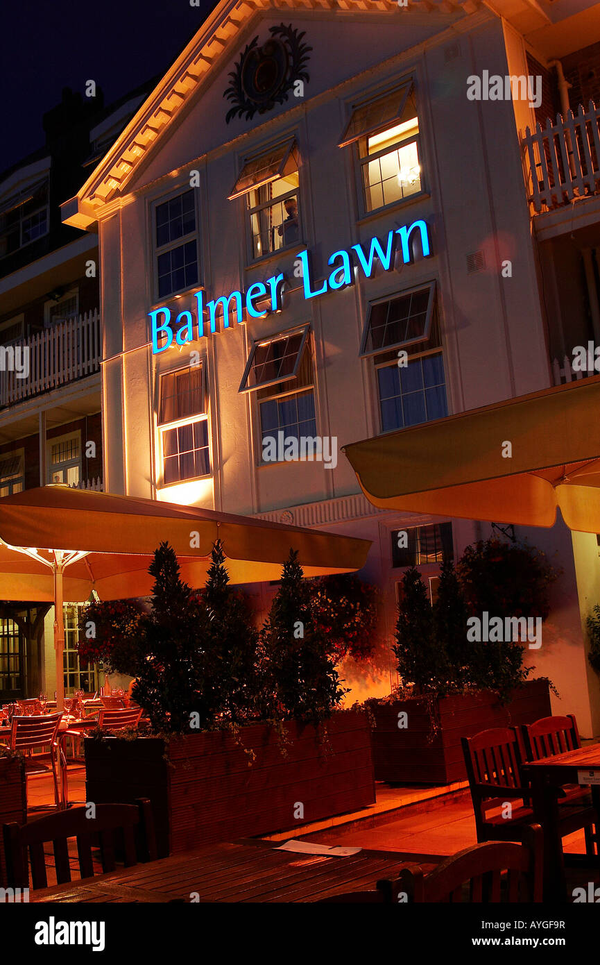 Balmer Rasen Hotel Front im New Forest. Stockfoto