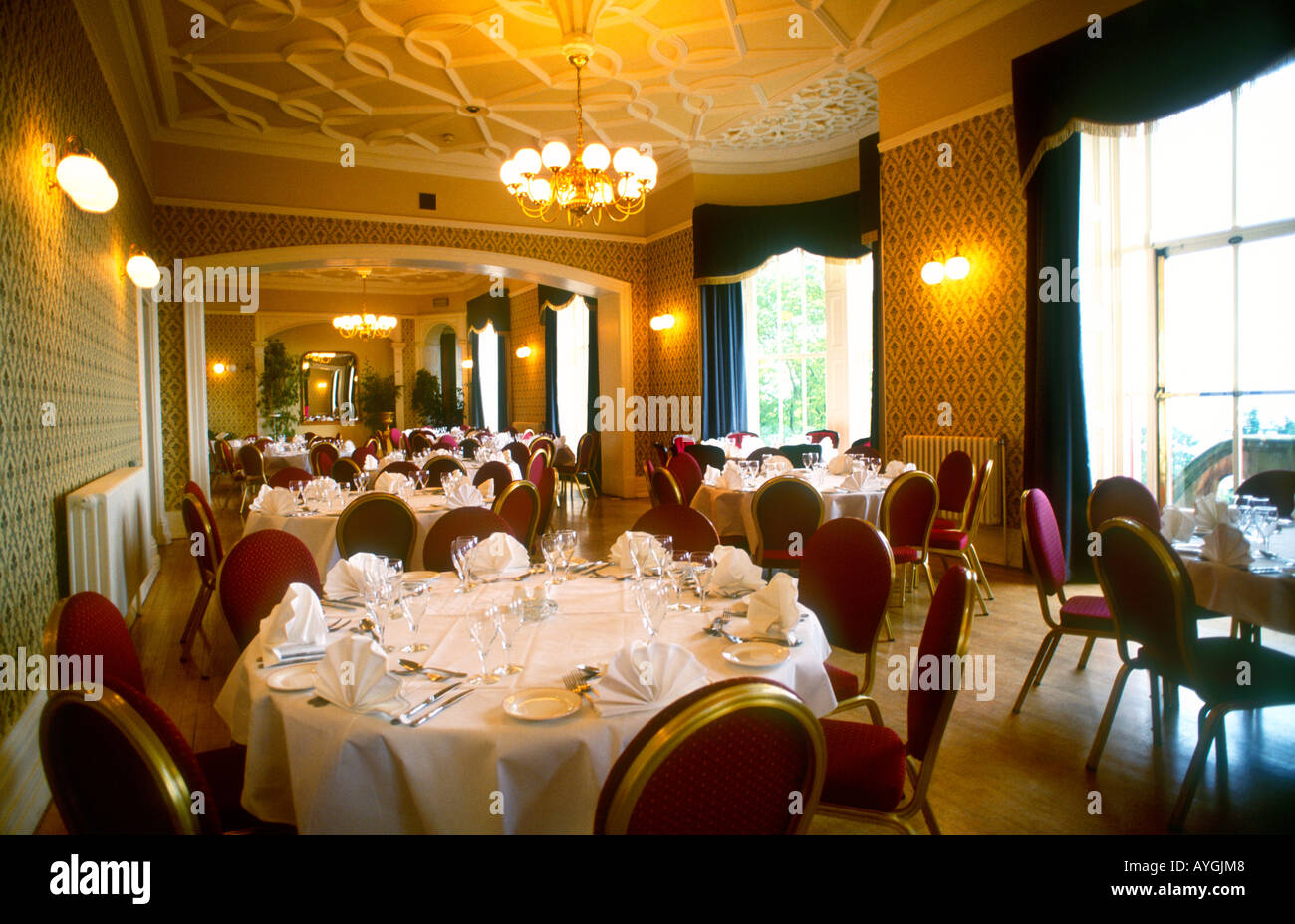 Speisesaal innen Nordirland Belfast Castle Stockfoto