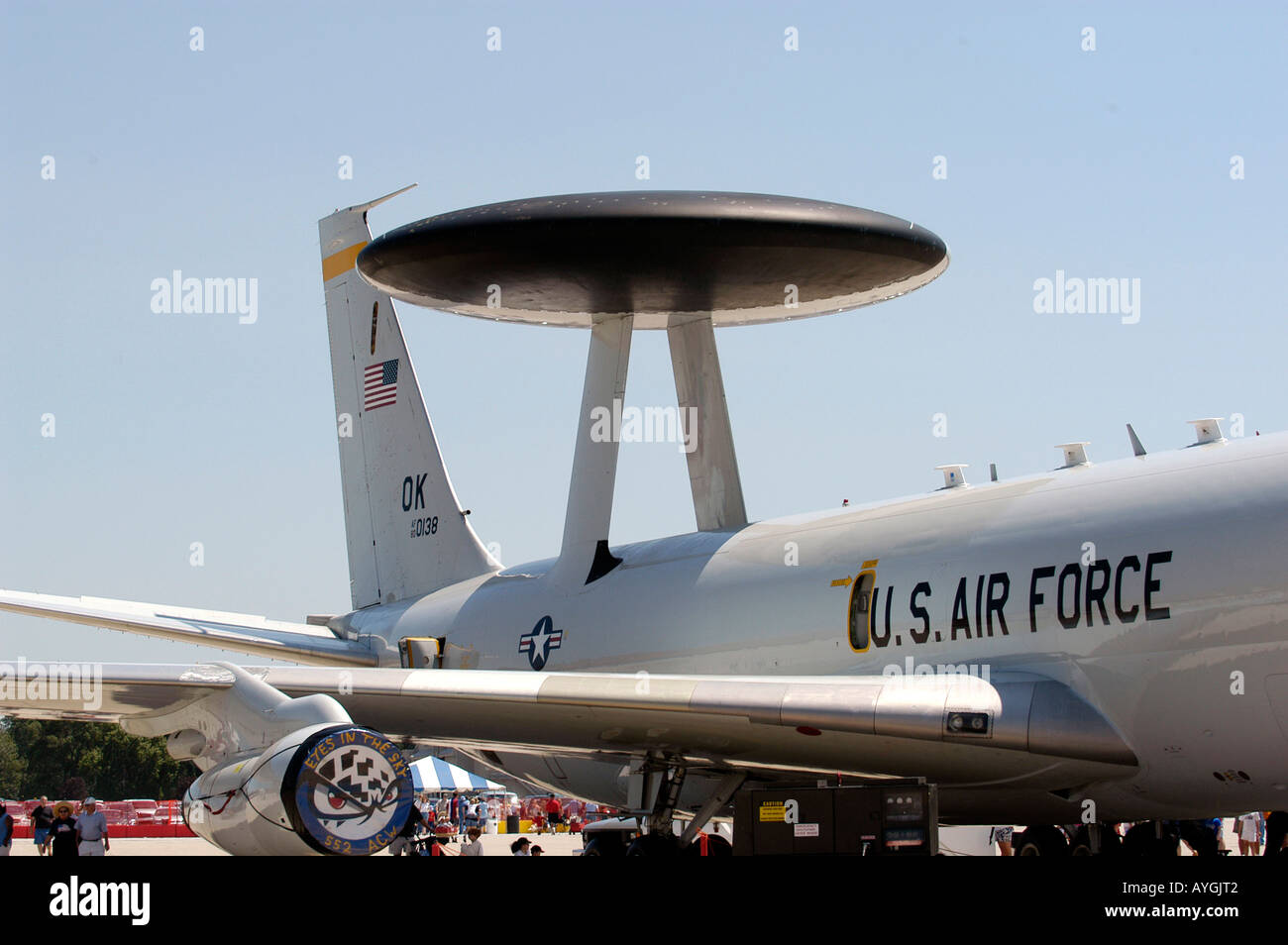 Flugschau in Selfridge Air Force Base Mt Mount Clemens Michigan MI USAF Vereinigte Staaten Luftwaffe Boeing E 3A Sentry AWACS Stockfoto