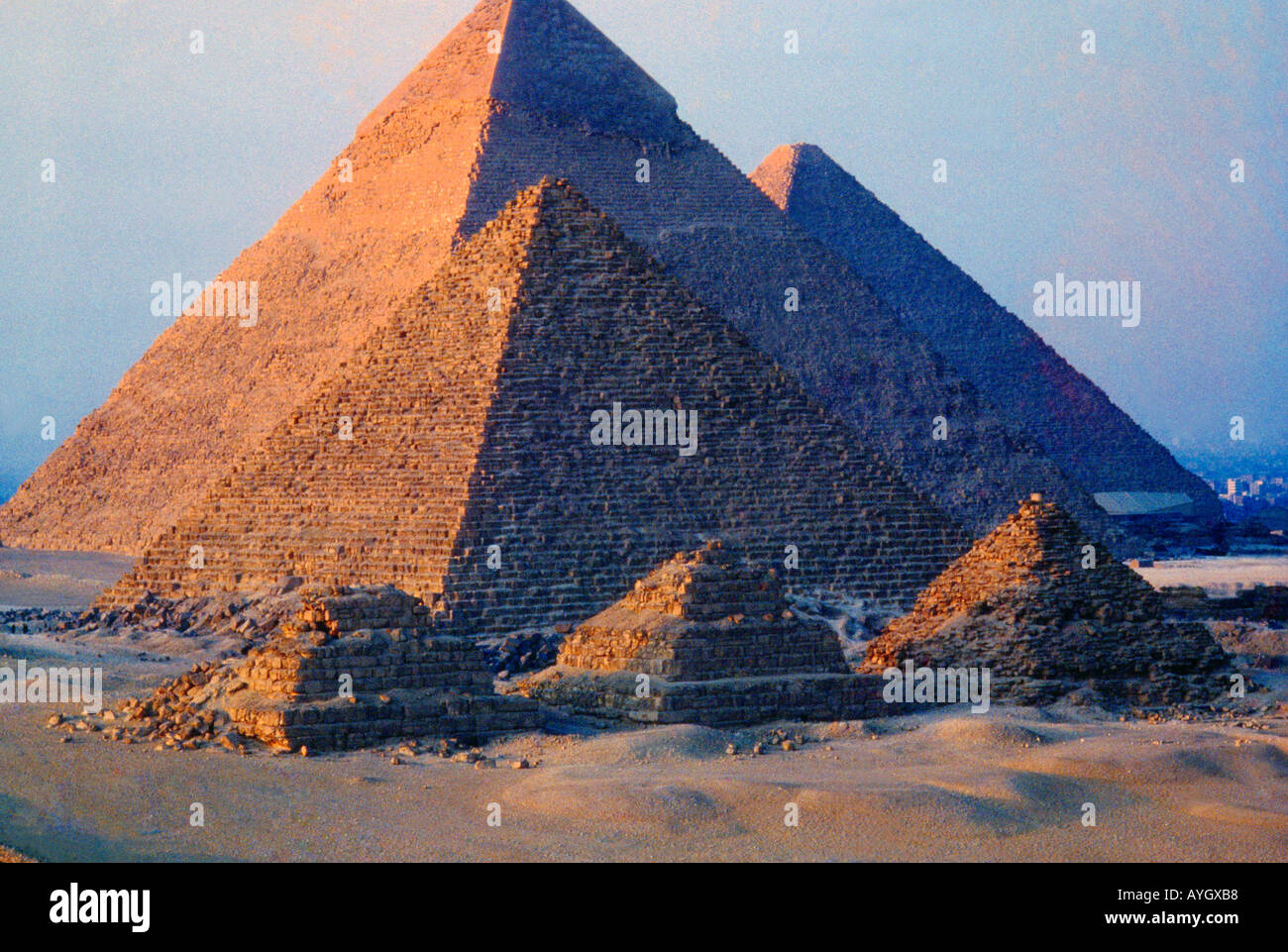 Pyramiden von Gizeh-Ägypten Stockfoto
