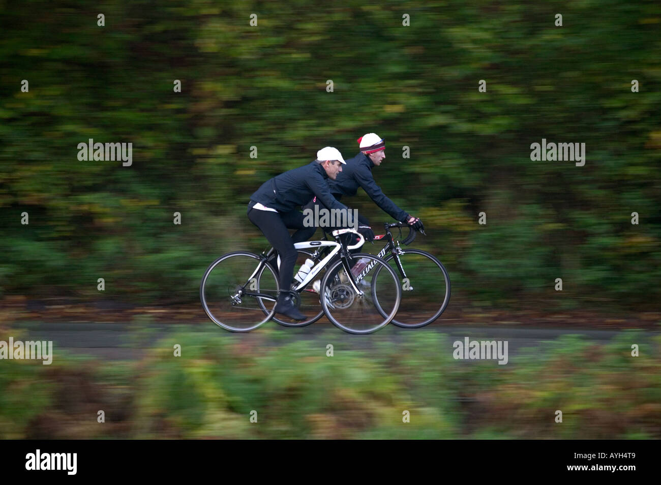 Sport-Radfahrer auf Trainingsfahrt Stockfoto