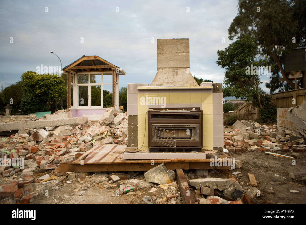 Abgerissenen Haus Palmerston North New Zealand Stockfoto