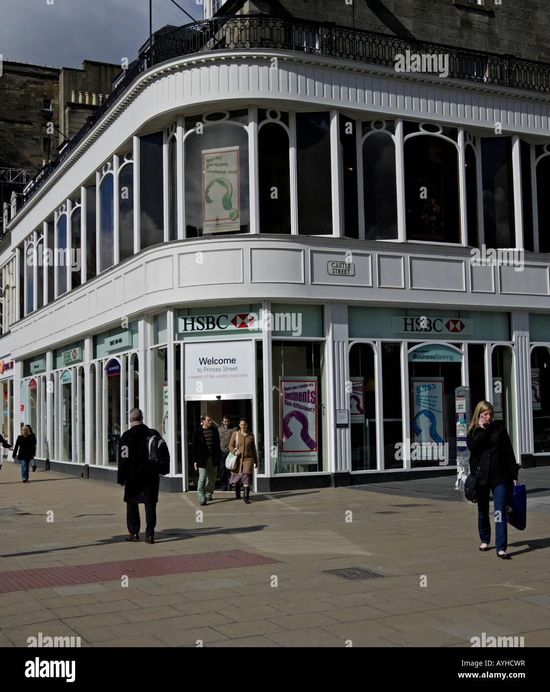 HSBC Amt, Princes Street, Edinburgh, Schottland, Vereinigtes Königreich, Europa Stockfoto