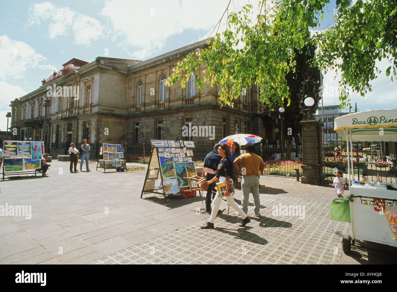 National Theatre an Kultur Square in San Jose - Costa Rica - Mittelamerika Stockfoto