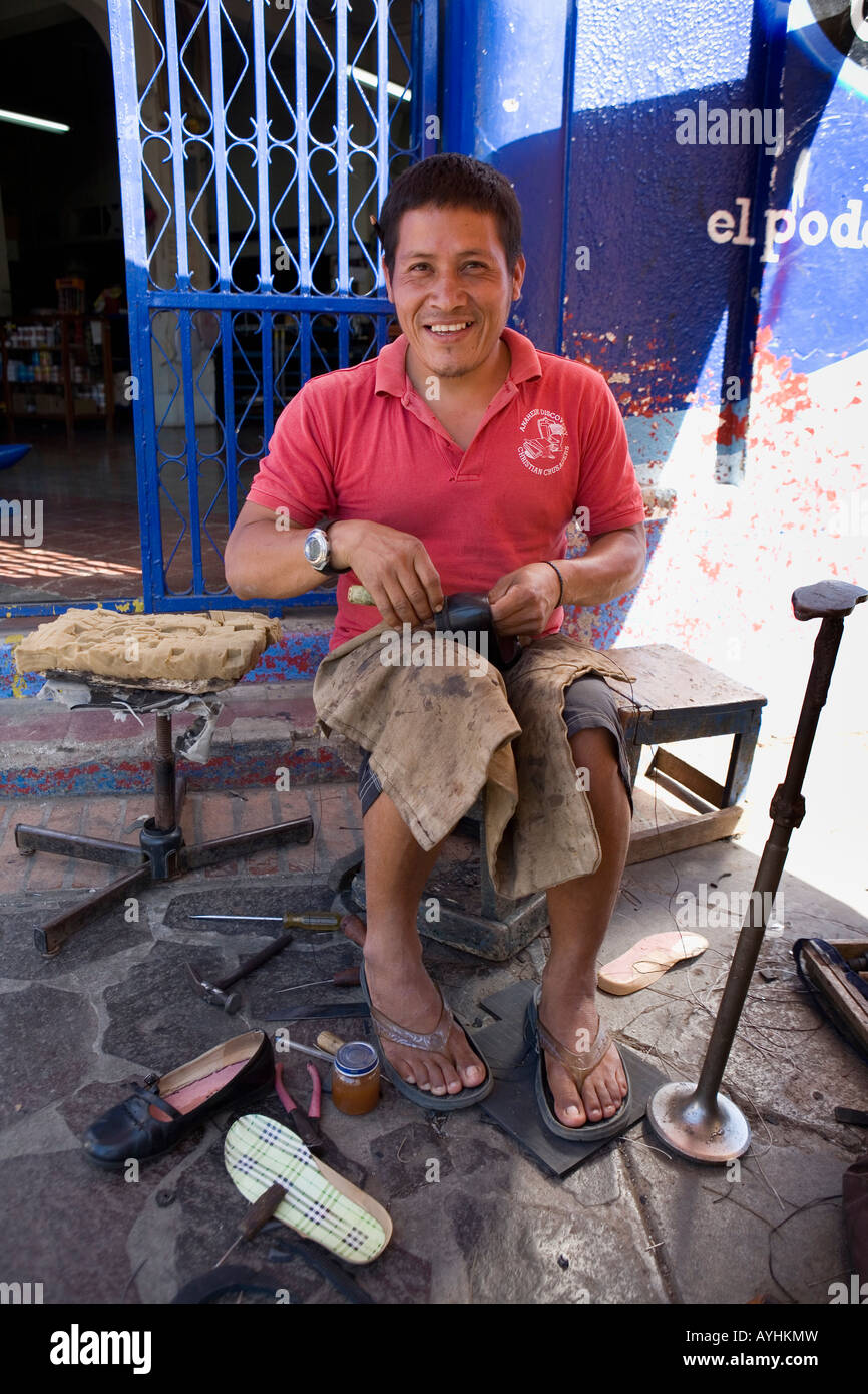 Straße Schuh Schuster Jinotepe Nicaragua Stockfoto