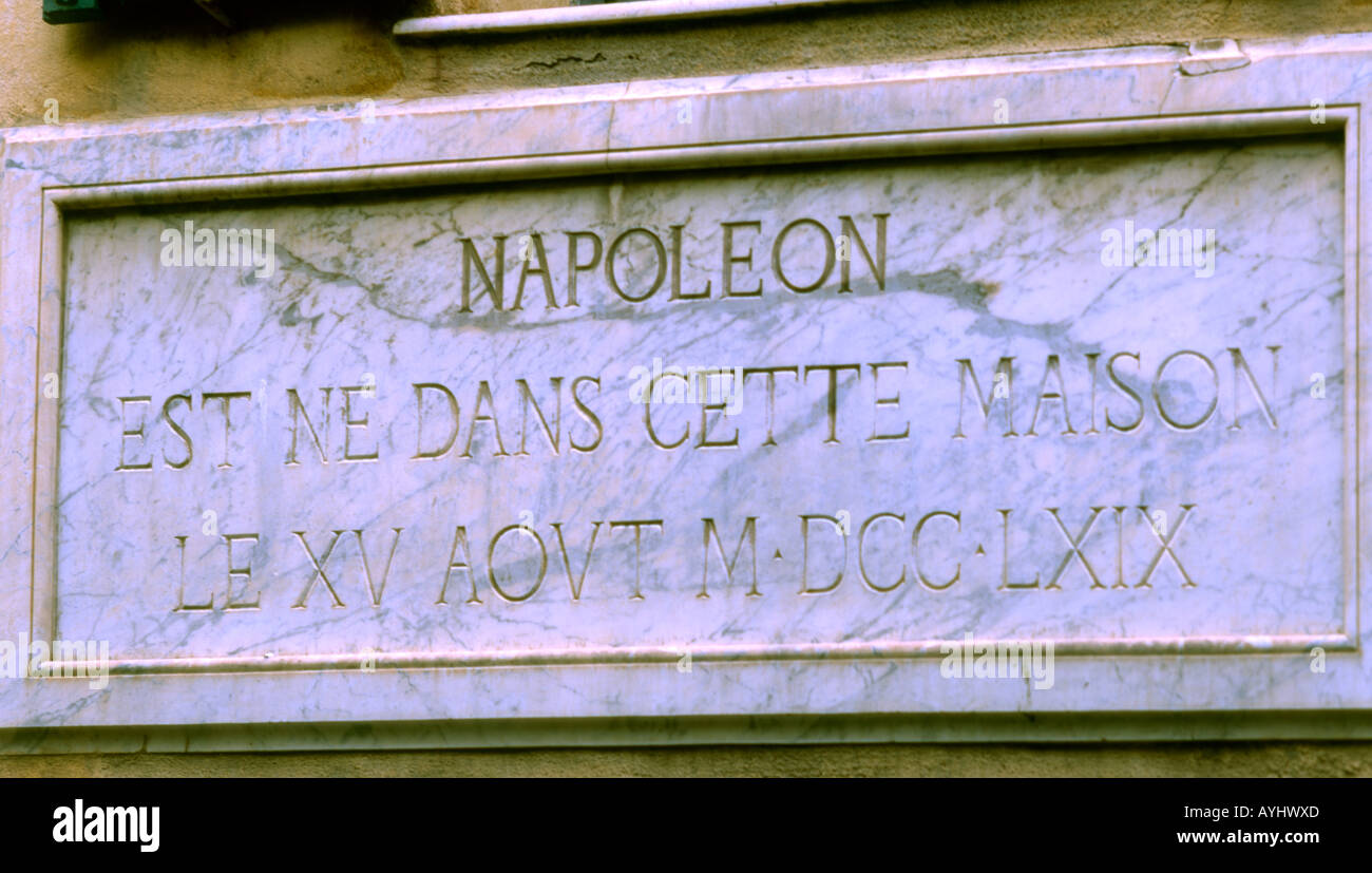 Frankreich. Korsika. Ajaccio. Napoleons Geburtsort Stockfoto