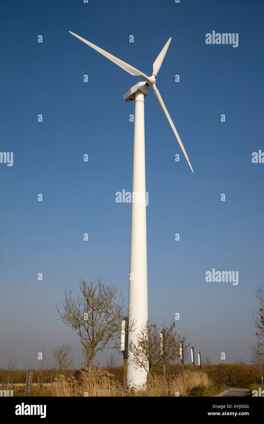 Windkraftanlage in Frankreich Stockfoto