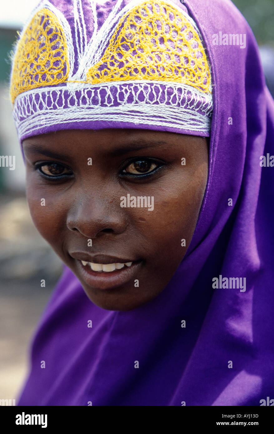 Porträt eines Mädchens aus Baidoa, Somalia Stockfoto