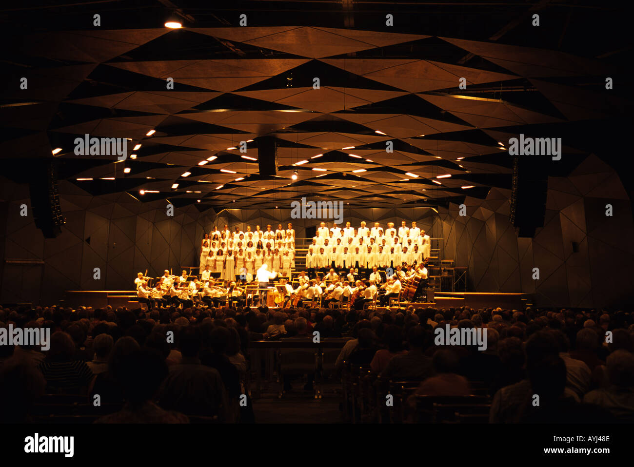 Boston Symphony Orchestra in Tanglewood ihre Sommer-Konzertort und Bandshell in Lenox, Massachusetts Stockfoto