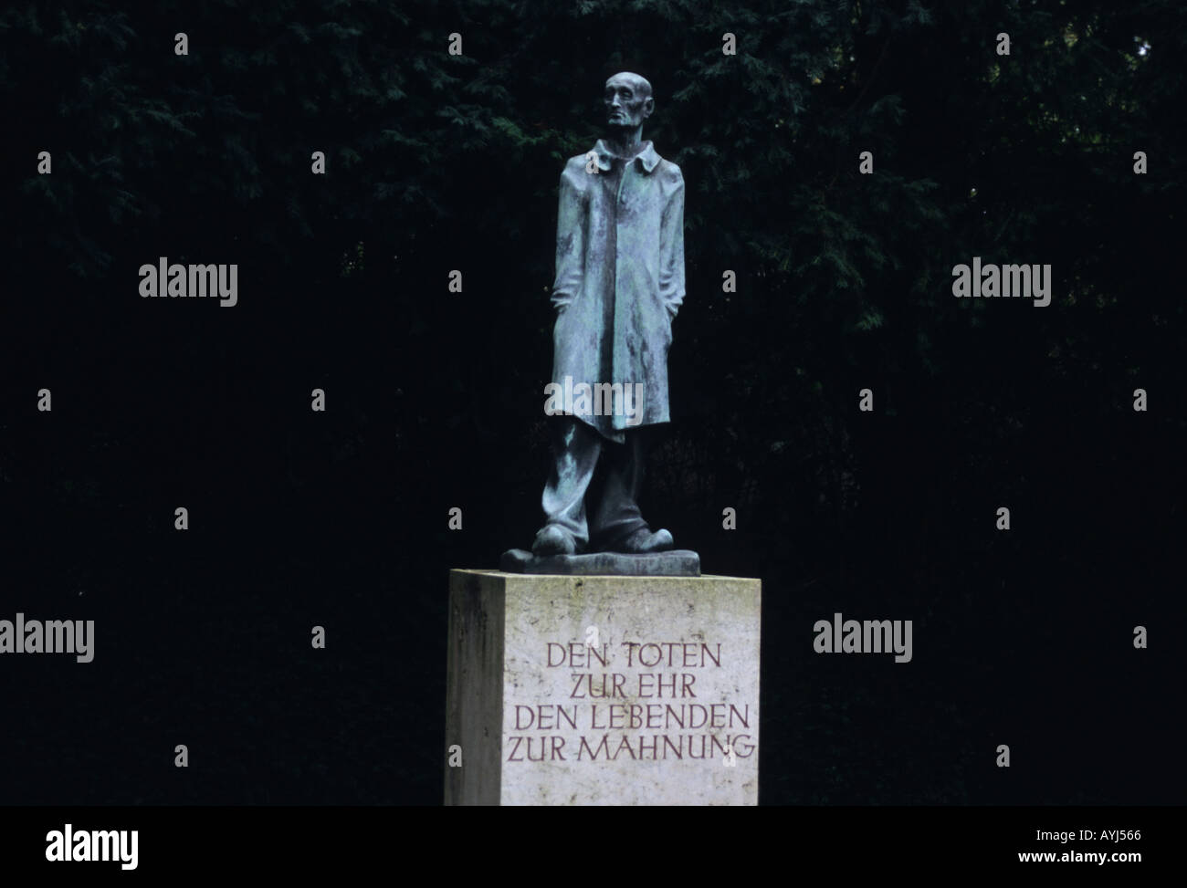 Denkmal für den unbekannten Gefangener KZ Dachau Stockfoto